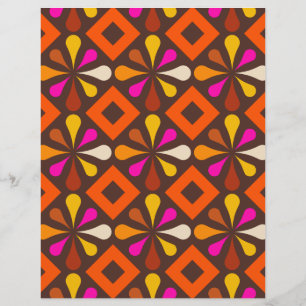 60s 70s retro mod paper print