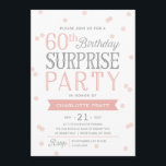 60th Aniversário do convite de festas | da<br><div class="desc">Este convite de festas da surpresa do aniversário do chique e do na moda 60th caracteriza um tema elegante dos confetes com tipografia moderna. Para um convite ainda mais memorável selecione uma forma cortada, um papel textured ou um papel grosso dobro. Por um ano personalizado do aniversário, por favor a...</div>