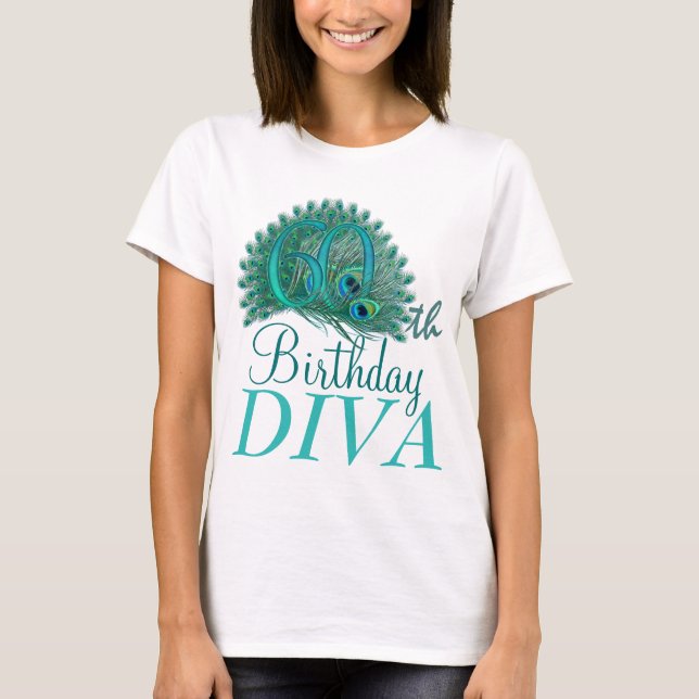 60th Camisas da diva do aniversário (Frente)