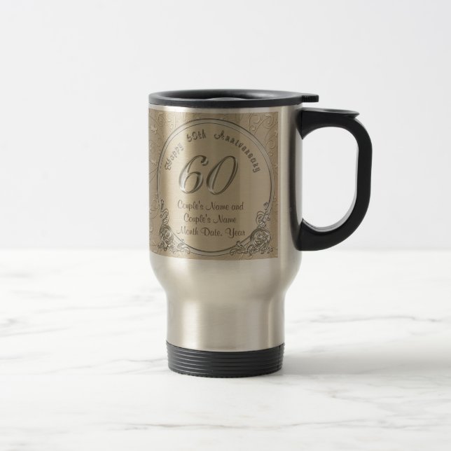 60th canecas de viagem personalizadas elegantes do (Direita)