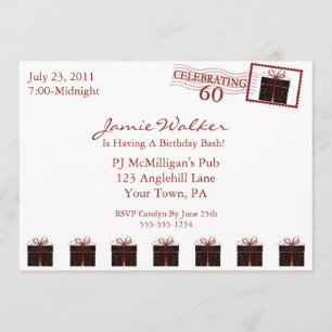 60th convite de aniversário original