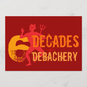 60th Convites do aniversário - inferno de um