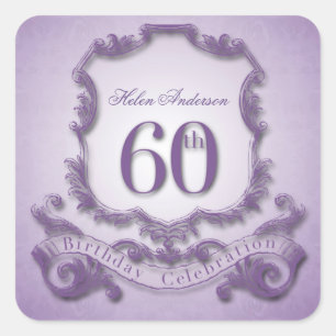 60th Etiquetas personalizadas celebração do