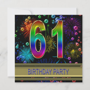 61 Convite de aniversário com bolhas
