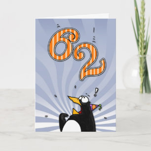 62.º aniversário - Cartão surpresa para o pinguim