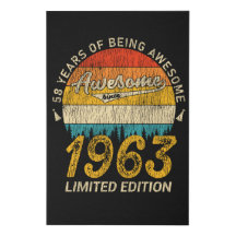 62 anos de idade 1963 Retro Incrível 62º presente 