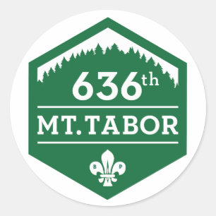 636th Mt. Tabor - folha da etiqueta do logotipo de