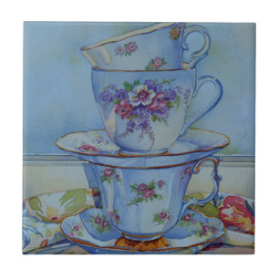 6487 Teacups florais