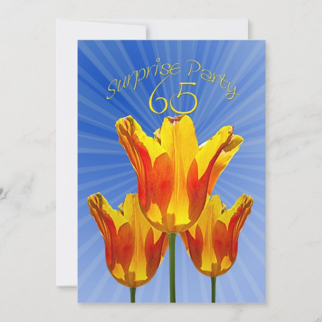 65º Convite de aniversário surpresa (Frente)