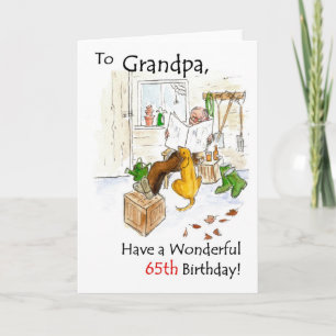 65.º Cartão de aniversário para um Avô