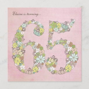 65.º Convite Personalizado de Blooms Rosa de Fest