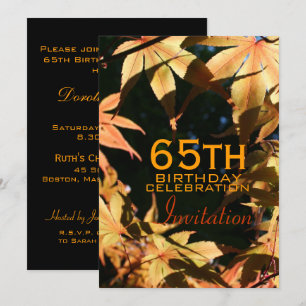 65.º Convite Personalizado de Celebração de Ani