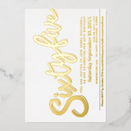 65 65º script de ouro branco Festa de aniversário