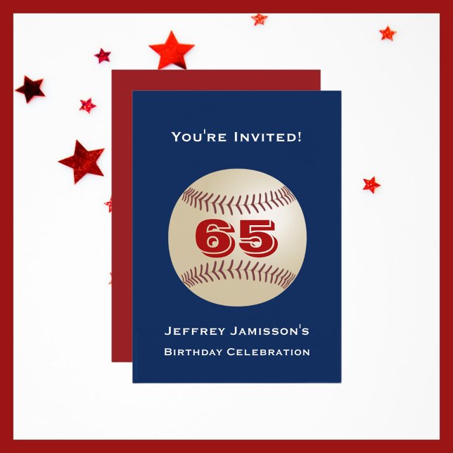 65.o Convite de aniversário Baseball (Criador carregado)