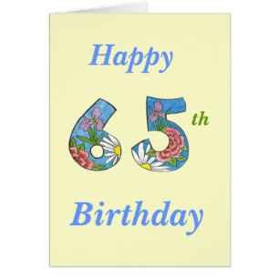 65th Cartão de aniversário