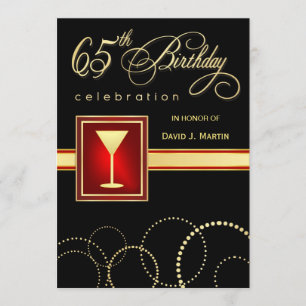 65th Convites de festas de aniversários