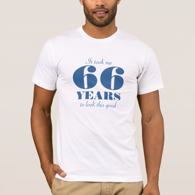 66ª Camisa de aniversário | Número do ano personal (Frente)