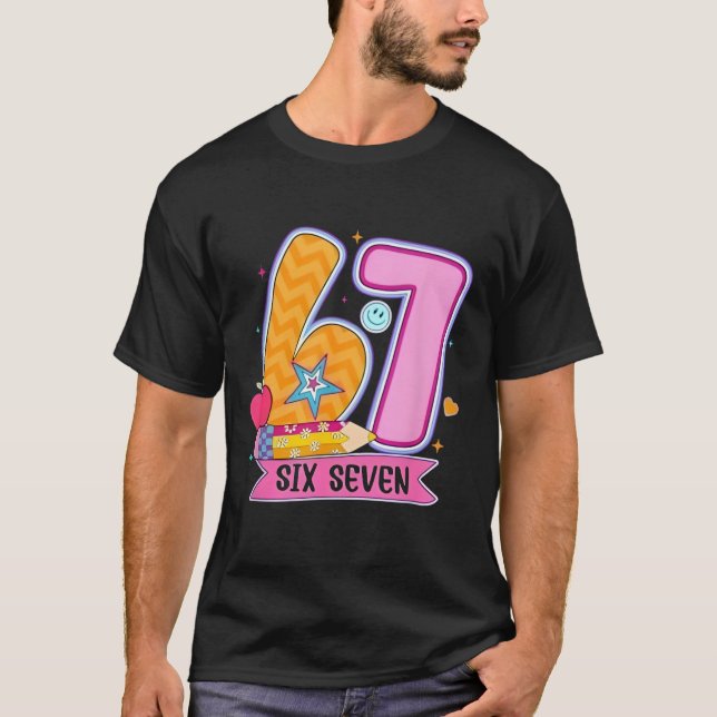 67 Camisa para Professores 6 7 Meme Mulheres Profe (Frente)