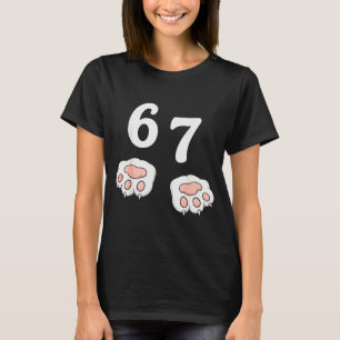 67 Meme Six Seven 6 7 Camisa Meme Divertido Gato 6
