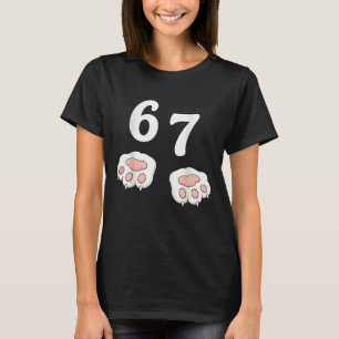 67 Meme Six Seven 6 7 Camisa Meme Divertido Gato 6