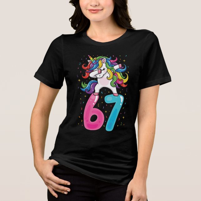 67 Meme Unicorn for Girls Six Seven Gen Alpha (Frente)