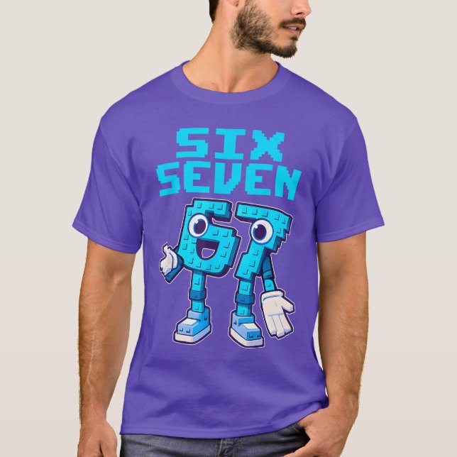 67 Six Seven 67 Camisa Divertida de Rotação Cerebr (Frente)