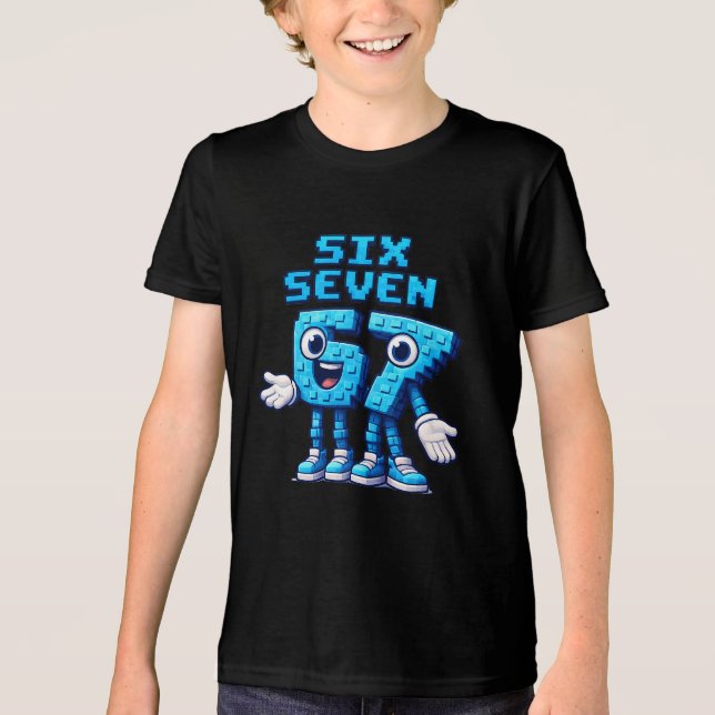 67 Six Seven Azul Cultura Pop Retro (Frente)