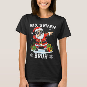 67 Six Seven Bruh Camiseta engraçada de Natal Tend