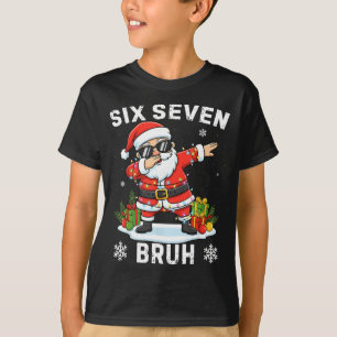 67 Six Seven Bruh Camiseta engraçada de Natal Tend