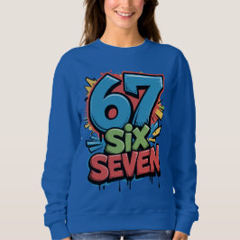 67 Six Seven Camiseta Gráfica Colorida de Pop Art
