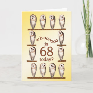 68º aniversário, Cartão Curioso das Corujas.