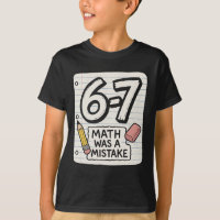 6–7 Matemática Foi um Erro – Camisa Divertida de E