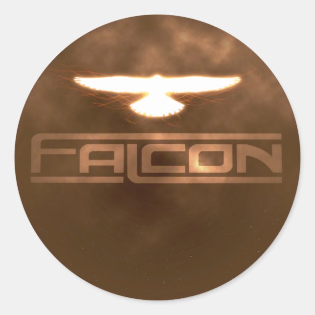 6 adesivos Falcon 3" (Frente)