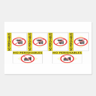 6 adesivos "No Perishables" 6x