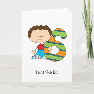 6 Birthday - Cartão de saudação - Menino