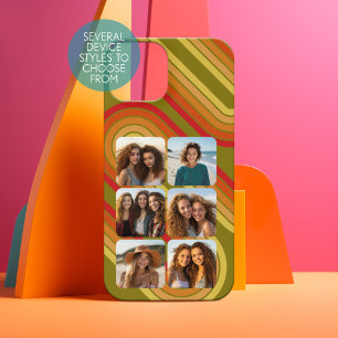 6 Colagem de Fotografias Arte Funky Line - Cores S