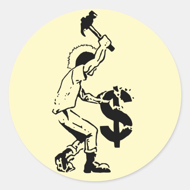 6 embalagens de adesivos Anarcho-punk (Frente)