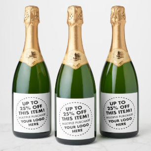 6 Etiquetas de Frasco de Champanhe Personalizadas