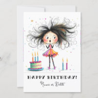* 6 FOTO NOME Cartão de Aniversário Personalizar W