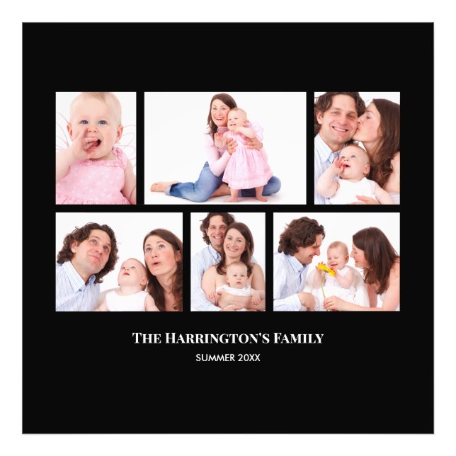 6 Seções Fotografias Pretas Personalizadas (Frente)