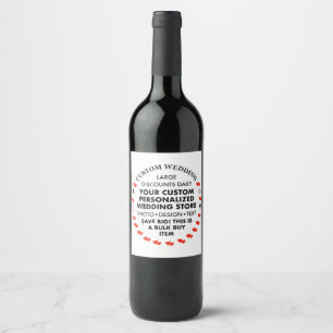 6 x ETIQUETAS DE VINHO DE Casamento Personalizado 