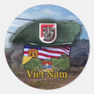 6o Etiqueta de Vietnam das boinas verdes de força