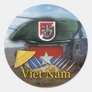 6o Etiqueta de Vietnam das boinas verdes de força