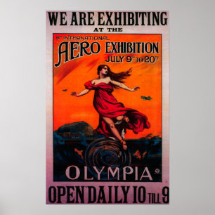 6o Poster vintage Aero internacional da expo