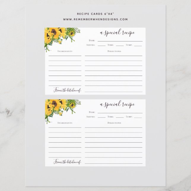 6x4 Cartão de recepção de Chá de panela de girasso (Frente)