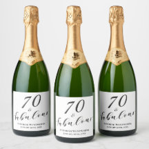 70 and Fabulous Seventy Birthday Elegant Script