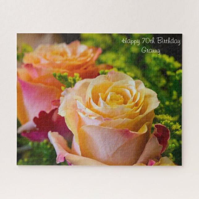 70 Aniversário vovó. Quebra-cabeça de serra (Horizontal)