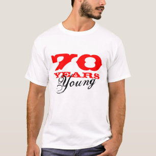 70 anos de camiseta nova para o aniversário do 70
