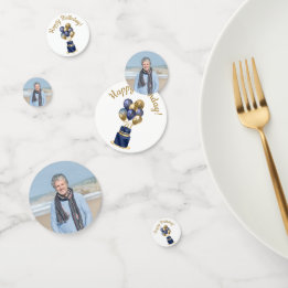 70 Birthday Marinho Blue Balloon Cake