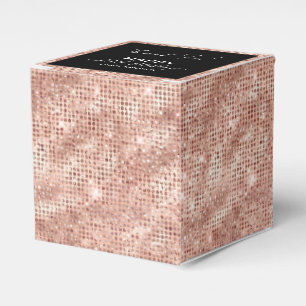 70 Birthday Rosa Dourada Glitter Obrigado Caixa de